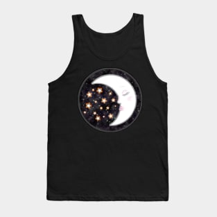 Moon with Rainbow Stars Tank Top